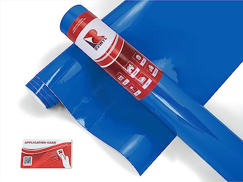 Avery Dennison SW900 667-O Gloss Intense Blue Supreme Wrapping Film Vinyl Vehicle Car Wrap Sheet Roll - (12" x 60" w/Application Card) - color: Gloss Intense Blue, size: 1ft x 5ft