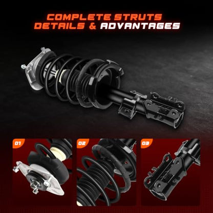 CCIYU Complete Struts Fits for Volvo S60 01-09 for S80 99-06 for V70 01-07
