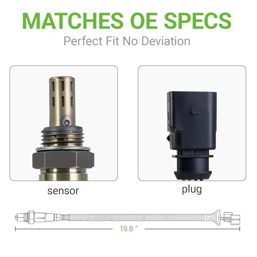 O2 Oxygen Sensor Downstream Compatible with Volkswagen Jetta Golf Rabbit & Audi S5 S6 S8 RS5# 06A906262CL 250-24692 25024692 07L906265F 8K0906262 - size: 250-24692