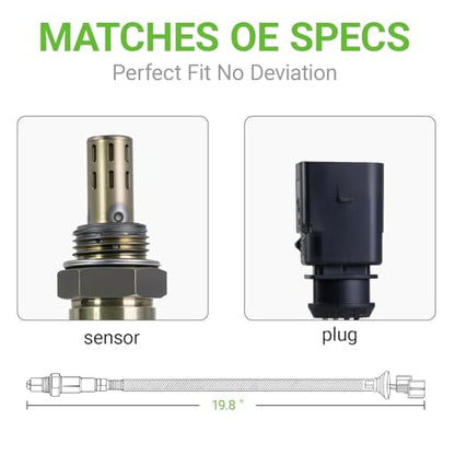 O2 Oxygen Sensor Downstream Compatible with Volkswagen Jetta Golf Rabbit & Audi S5 S6 S8 RS5# 06A906262CL 250-24692 25024692 07L906265F 8K0906262 - size: 250-24692