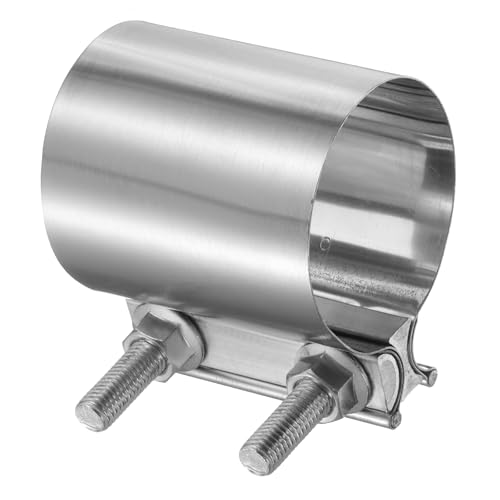 HARFINGTON Exhaust Clamp 2.68" Stainless Steel Lap Joint Band Clamp Exhaust Pipes Connection with M10x55.5 Screws for Car Muffler Elbow Pipes - size: 2.68 inch