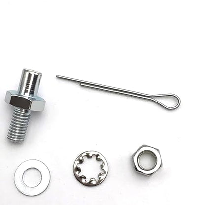 Throttle Cable Adapter Stud Kit with Bracket & Ends #8009 | Compatible with 1977+ Chevrolet (Includes Nut, Washers, Cotter Pin) - color: Black 1 pack