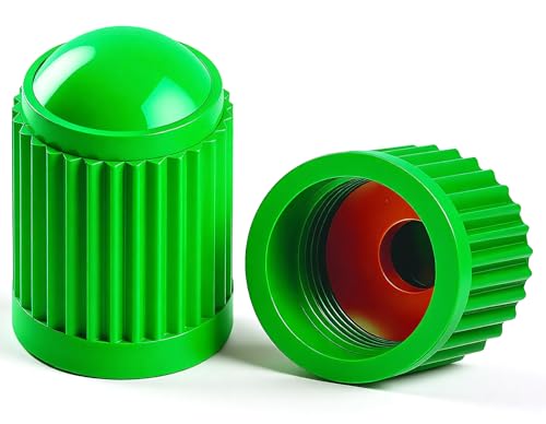 15PCS Tire Valve Stem Caps, Corrosion Resistant, with O Rubber Ring, Airtight Seal Heavy Duty Dustproof Tire Valve Stem Covers for Cars, SUV, Trucks, Bikes, Motorcycles, Bicycles(Green) - color: Green, size: 15 pcs