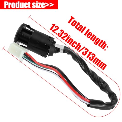 Ignition Key Switch for ATV Quad Scooter Go Kart Moped Buggy Pocket Mini Dirt Super Kids Bike 49cc 50cc 70cc 90cc 110cc 125cc 150cc 250cc TaoTao Sunl Buyang Roketa Kazuma 4 Pin