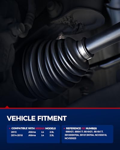 KAX CV Axle Front Driver and Passenger Side for Nissan Altima 2013-2018 - size: Front - 66-6417 66-6431