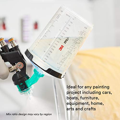 3M PPS 2.0 Spray Gun Cup Lids and Liners Kit, 26325, 28 oz, Large - size: Large, 125-Micron Filter