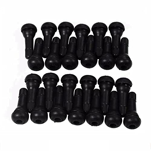 100PCS TR413 Snap-in Tire Valve Stems Short Black Rubber Valve - color: 100PCS, size: TR413