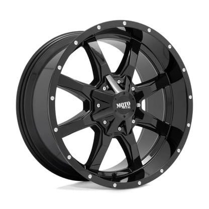 Moto Metal 17X8 5X5.0/5.5 4.5 0mm GLOSS BLACK W/SPOT MILLED LIP - MO970780353A00US