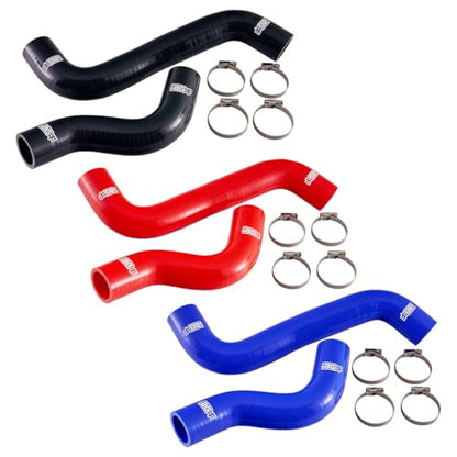 IAG Silicone Upper & Lower Radiator Hose Kit for Subaru WRX 2015-21, Black - color: Black