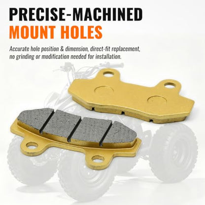 Minho Motorcycle Front Disc Brake Pads Compatible with Chinese Scooter Taotao 150 long style go kart Gy6 49cc 50cc 125cc 150cc 200cc 250cc ATV Dirt Bike Pit Bike Roketa TaoTao Baja Sun - style: 012