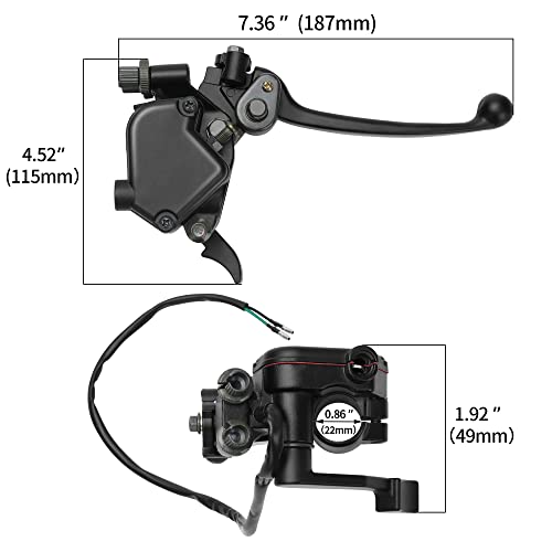 Thumb Throttle with Dual Brake Lever Assy for 50cc 90cc 150cc 250ccATV Quad