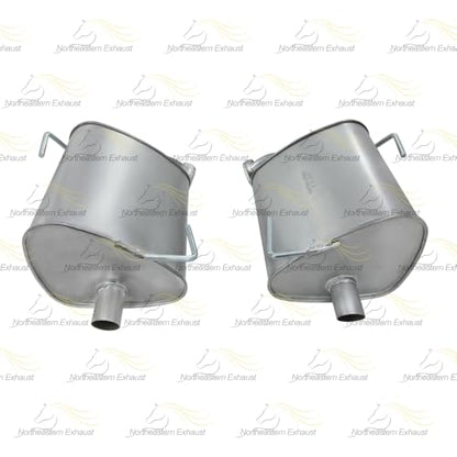 Exhaust Passenger and Driver Side Muffler Kit Compatible for 2009-2013 Subaru Forester 2.5L | Direct Fit | Northeastern Exhaust | Free Gaskets and Hangers Included | Automotive Replacement Part