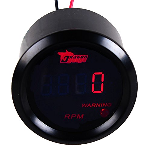ESUPPORT Car 2" 52mm Digital Tacho Gauge RPM Tachometer Gauge Meter 0-9999 - color: Tacho Gauge