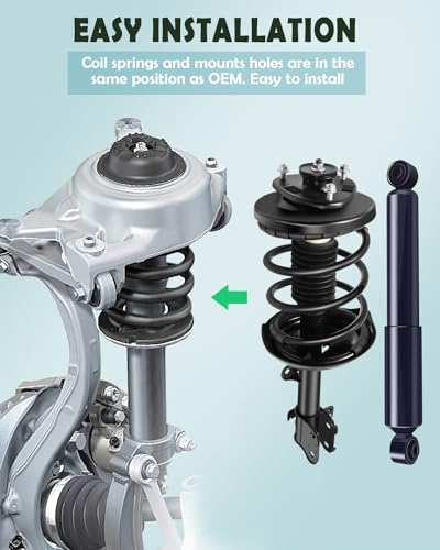 SCITOO Strut Shock Absorbers Assemblies 2003-06 for Acura MDX 172230 349039