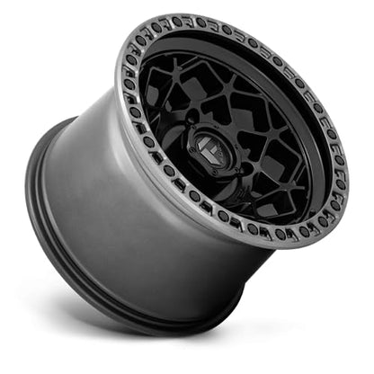 Fuel UTV D783 15X10 4X156 M-BLK GMTL-RING 00MM - D7831500A555 - color: Matte Black w/Gunmetal Ring, size: 15x10