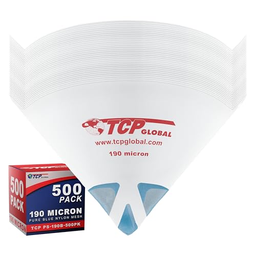 TCP Global - 190 Micron Filter Tips Ultra-Fine Paint Strainer, 500 Pack - style: 190 Micron (Pack of 500)