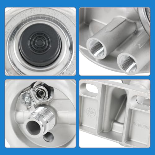 3/8" NPT 1-14" Diesel Fuel Filter Mounting Base Hand Priming Pump Mounting Base Universal