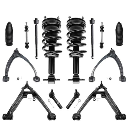 Detroit Axle - 14pc Front Suspension Kit 2007-2013 Chevy Silverado 1500 - size: 14CQS2501353/ Big strut kit
