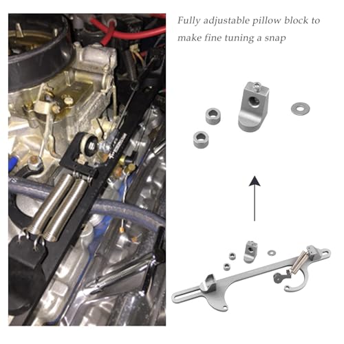RYANSTAR RACING 4150/4160 Carburetor Throttle Cable Bracket Billet Silver - color: Silver