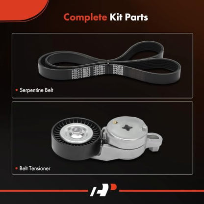 A-Premium Engine Serpentine Belt Drive Kit with Tensioner