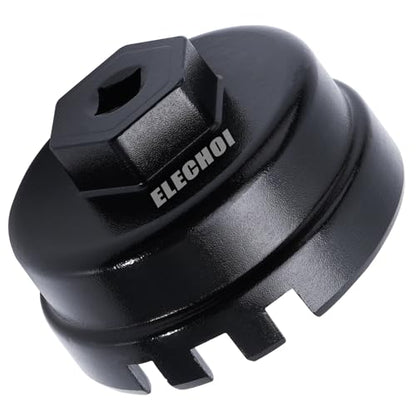 64mm 14 Flutes/6 Slots Oil Filter Cap Wrench Removal Tool Socket Compatible with Toyota, Lexus, Prius, and Scion Vehicles Equipped with 1.8L 4-Cylinder engines, Black Heavy-Duty Aluminum - size: 6 Slot