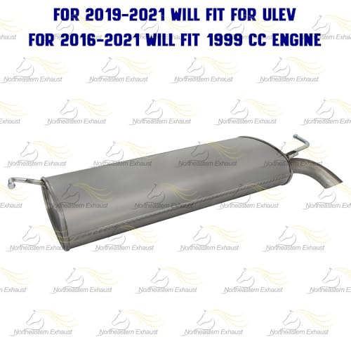 Exhaust Muffler Compatible for 2016-2021 Hyundai Tucson 2.0L | Stainless Steel | Northeastern Exhaust | Free Gasket Included | Direct-Fit Replacement