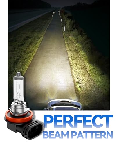 H11 Headlight Bulbs, 2Pcs 12V 55W H11 Halogen Bulbs Replacement for Car Truck Headlight Bulb, 3800K Amber Yellow - color: Amber 3800K, size: H11 H8 H9