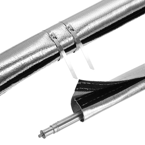 Heat Shroud Sleeve, 1-1/2" x 10FT Aluminized Hose & Cable Heat Shield - size: 1-1/2" I.D. x 10FT