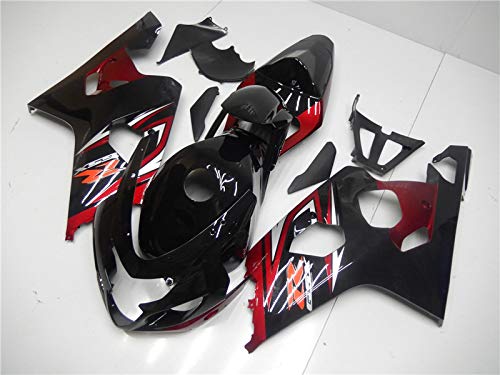 YTL Red Black Full Fairing Fit for Suzuki 2004-2005 GSXR 600/750 - color: 014 Red Black