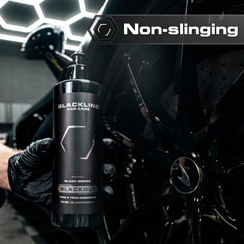 Blackline Blackout Trim & Tire Dressing 16oz - No Sling Tire Shine - 2 Pack - size: Pack of 2