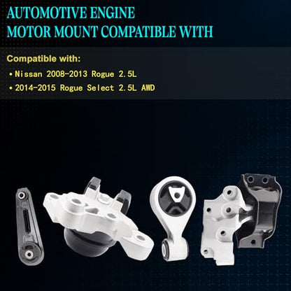 Engine Motor Mount for 2008-2013 Rogue 2.5L L4 AWD - size: A7370 A7392 A4351 A4352