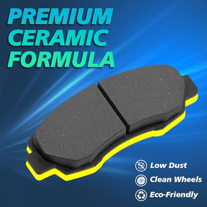 HARUMA D465A Front Ceramic Brake Pads, 4PCS - size: HBKP8013