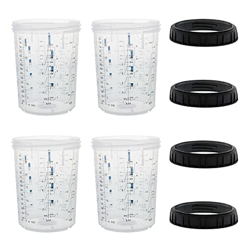 Master Paint System MPS, 4 Pack Set of Large Size 27 Ounce (800ml) - size: 27 Ounce Hard Cup Set