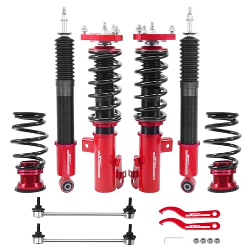 maXpeedingrods Coilovers for Honda Civic 2012-2015 FG3 FB2, 24 Levels Damper Adjustable Coilovers Suspension Kit, Height Adjustable Struts, Lowering Kit, Red