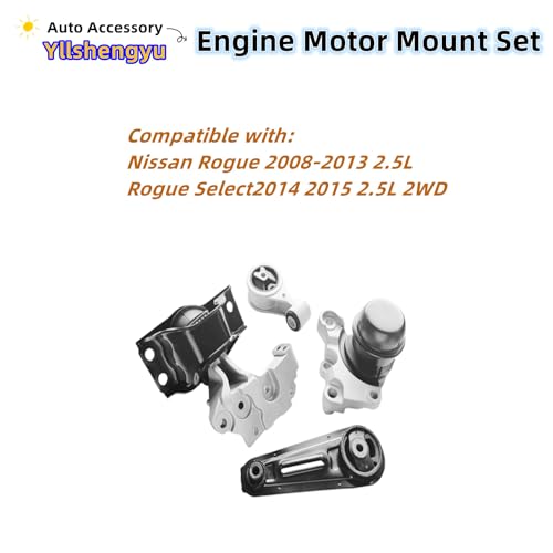 Engine Motor Mount Kit for Nissan Rogue 2008-2013 - size: Nissan Rogue 2008-2013 2.5L 2WD