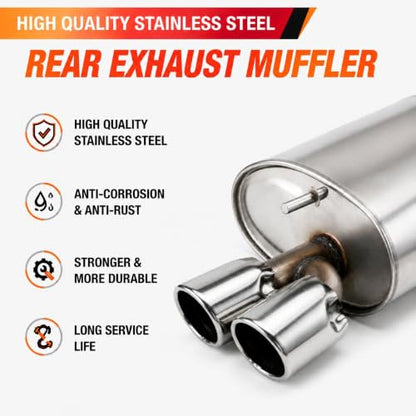 21005 Left Rear Exhaust Muffler for 2018-2022 Toyota Camry 2.5L/3.5L E416H - size: Camry 2.5L/3.5L XSE Left