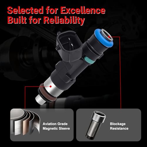Fuel Injectors Set of 4 Compatible with Nissan L4 2.5L 0280158130 - size: 0280158130