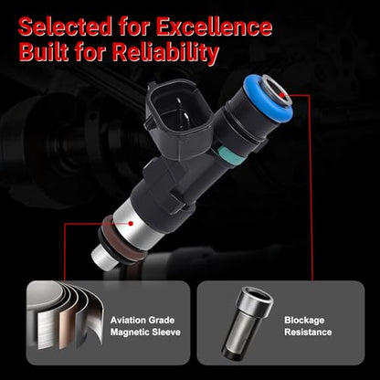 Fuel Injectors Set of 4 Compatible with Nissan L4 2.5L 0280158130 - size: 0280158130