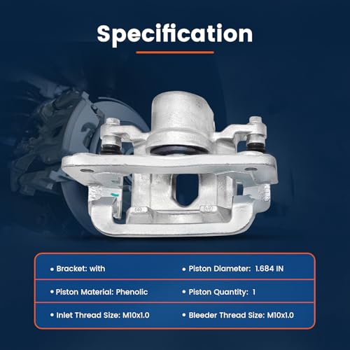 2 Pcs Left & Right Brake Calipers Fit for 2010-2013 Hyundai Santa Fe Kia Sorento, Driver and Passenger Side Rear Brake Caliper w/Bracket Replace for 19B6270 19B6271 - size: 19B6270+19B6271