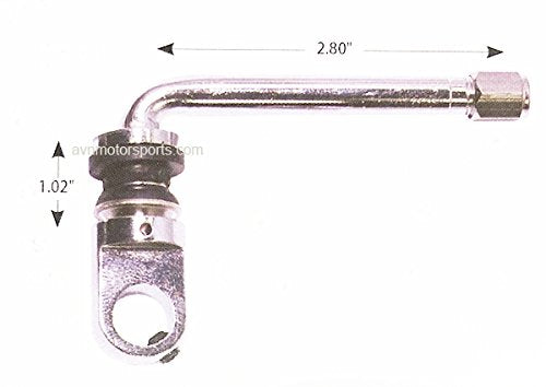 (4) Chrome 2.8" TPMS Valve Stems With TPMS Adapter ¦ 90 Degree ¦ Multi-Piece Wheels ¦ HRE MIRO FORGIATO WORK SSR WEDS