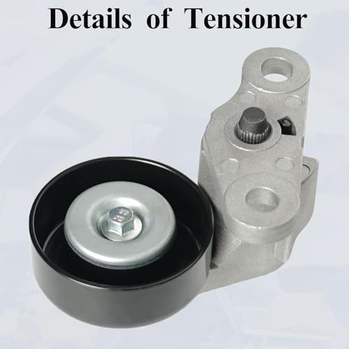 A/C Drive Belt Tensioner Kit Fits for Chevy Silverado 1500 Avalanche Express Suburban Tahoe GMC Savana Sierra Yukon Cadillac Escalade 1999-2008, P/N: 19311139, 38159, ACK040378HD