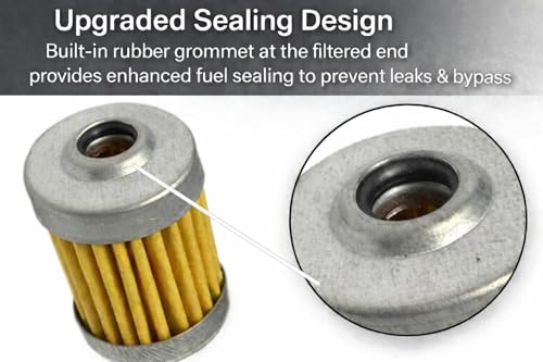 2-Pack 1/4" 40 Micron Fuel Filter for Briggs & Stratton 691035 - size: 2 Filters