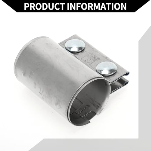 Exhaust Pipe Clamp/Exhaust Muffler Tube Joint for Car Truck/Durable Stainless Steel 1.97" 87mm / 1 Pc Silver Tone - size: 1.97''
