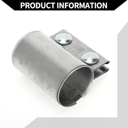Exhaust Pipe Clamp/Exhaust Muffler Tube Joint for Car Truck/Durable Stainless Steel 1.97" 87mm / 1 Pc Silver Tone - size: 1.97''