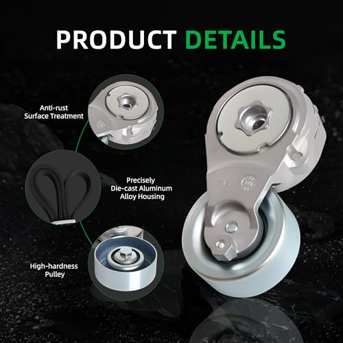 Belt Tensioner and Serpentine Belt for Nissan Sentra 2.0L L4 DOHC 2007-2012 - size: for Sentra 2007-2012