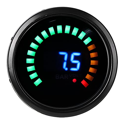 2in Vacuum Gauge Meter LED Scale Digital Display Automotive Digital Vacuum Gauge 12V Universal Auto Car Vacuum Gauge Meter Kit Car Vacuum Gauge Set Automotive Vacuum Meter
