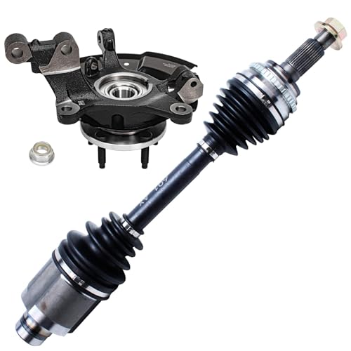 Detroit Axle - FWD Front Right Steering Knuckle CV Axle for 11-14 Ford Edge - size: 2UX48706/Pair