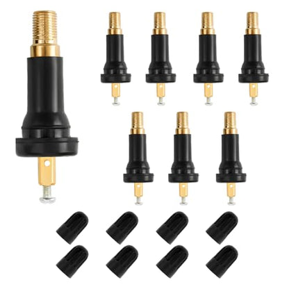 8 PCS TPMS 20008 Tire Valve Stem, Rubber Snap-in Tire Valve Stem Replacement Set, Tubeless Tire Pressure Sensor Valve stem for Charger Enclave Escalade Avalanche Sierra - color: 8PCS