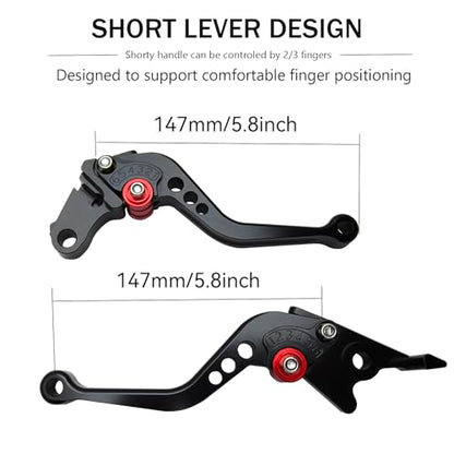 Adjustable Short Levers Replacement for Ninja 650 650R 2017-2025 - color: Green