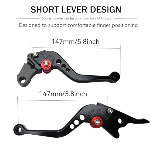 Adjustable Short Levers Replacement for Ducati Monster Scrambler - color: Red